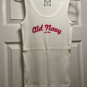 White Old Navy tank top